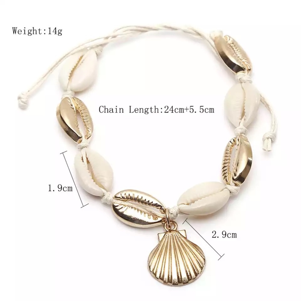 NEW! gold sea shell anklet - Picture 2 of 2